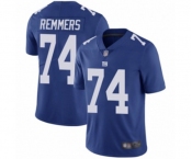 Men's New York Giants #74 Mike Remmers Royal Blue Team Color Vapor Untouchable Limited Player Football Jersey