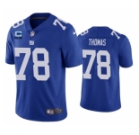 Men's New York Giants #78 Andrew Thomas Blue With C Patch Vapor Untouchable Limited Stitched Jersey
