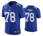 Men's New York Giants #78 Andrew Thomas Blue With C Patch Vapor Untouchable Limited Stitched Jersey