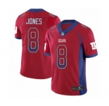 Men's New York Giants #8 Daniel Jones Limited Red Rush Drift Fashion Football Jersey