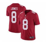 Men's New York Giants #8 Daniel Jones Red Alternate Vapor Untouchable Limited Player Football Jersey