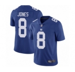 Men's New York Giants #8 Daniel Jones Royal Blue Team Color Vapor Untouchable Limited Player Football Jersey