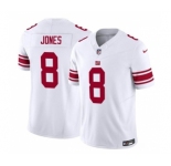 Men's New York Giants #8 Daniel Jones White 2023 F.U.S.E. Vapor Untouchable Limited Stitched Jersey