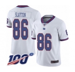 Men's New York Giants #86 Darius Slayton Limited White Rush Vapor Untouchable 100th Season Football Jersey