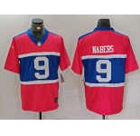 Men's New York Giants #9 Malik Nabers Century Red Alternate Vapor F.U.S.E. Limited Football Stitched Jersey
