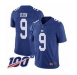Men's New York Giants #9 Riley Dixon Royal Blue Team Color Vapor Untouchable Limited Player 100th Season Football Jersey