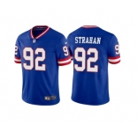 Men's New York Giants #92 Michael Strahan Royal Vapor Untouchable Limited Stitched Jersey