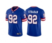 Men's New York Giants #92 Michael Strahan Royal Vapor Untouchable Limited Stitched Jersey