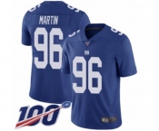 Men's New York Giants #96 Kareem Martin Royal Blue Team Color Vapor Untouchable Limited Player 100th Season Football Jersey