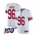 Men's New York Giants #96 Kareem Martin White Vapor Untouchable Limited Player 100th Season Football Jersey