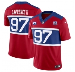Men's New York Giants #97 Dexter Lawrence II Red 2024 F.U.S.E. Alternate With 3-Star C Patch And 100TH Season Patch Vapor Untouchable Limited Stitched Jers