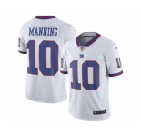 Men's Nike New York Giants #10 Eli Manning Limited White Rush NFL Jersey