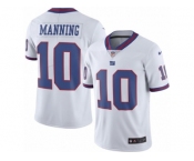 Men's Nike New York Giants #10 Eli Manning Limited White Rush NFL Jersey