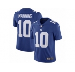 Men's Nike New York Giants #10 Eli Manning Vapor Untouchable Limited Royal Blue Team Color NFL Jersey