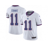 Men's Nike New York Giants #11 Phil Simms Limited White Rush NFL Jersey