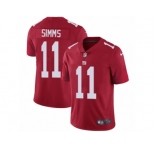 Men's Nike New York Giants #11 Phil Simms Vapor Untouchable Limited Red Alternate NFL Jersey