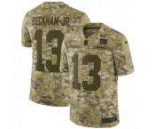 Men's Nike New York Giants #13 Odell Beckham Jr Limited Camo 2018 Salute to Service NFL Jersey