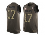 Men's Nike New York Giants #17 Dwayne Harris Limited Green Salute to Service Tank Top NFL Jersey