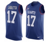 Men's Nike New York Giants #17 Kyle Lauletta Limited Royal Blue Player Name & Number Tank Top NFL Jersey