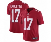 Men's Nike New York Giants #17 Kyle Lauletta Red Alternate Vapor Untouchable Limited Player NFL Jersey