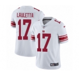 Men's Nike New York Giants #17 Kyle Lauletta White Vapor Untouchable Limited Player NFL Jersey
