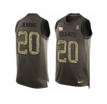 Men's Nike New York Giants #20 Janoris Jenkins Limited Green Salute to Service Tank Top NFL Jersey