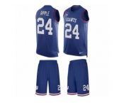 Men's Nike New York Giants #24 Eli Apple Limited Royal Blue Tank Top Suit NFL Jersey