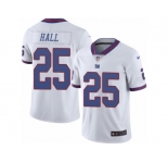 Men's Nike New York Giants #25 Leon Hall Limited White Rush NFL Jersey