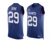 Men's Nike New York Giants #29 Nat Berhe Limited Royal Blue Player Name & Number Tank Top NFL Jersey
