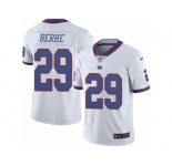 Men's Nike New York Giants #29 Nat Berhe Limited White Rush NFL Jersey