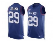 Men's Nike New York Giants #29 Wayne Gallman Limited Royal Blue Player Name & Number Tank Top NFL Jersey