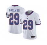 Men's Nike New York Giants #29 Wayne Gallman Limited White Rush NFL Jersey