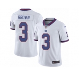 Men's Nike New York Giants #3 Josh Brown Limited White Rush NFL Jersey
