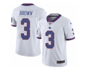 Men's Nike New York Giants #3 Josh Brown Limited White Rush NFL Jersey