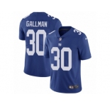 Men's Nike New York Giants #30 Wayne Gallman Vapor Untouchable Limited Royal Blue Team Color NFL Jersey