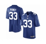 Men's Nike New York Giants #33 Bobby Rainey Limited Royal Blue Team Color NFL Jersey