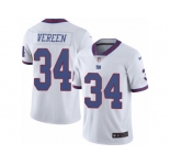 Men's Nike New York Giants #34 Shane Vereen Limited White Rush NFL Jersey