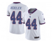 Men's Nike New York Giants #44 Mark Herzlich Limited White Rush NFL Jersey