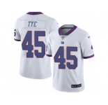 Men's Nike New York Giants #45 Will Tye Limited White Rush NFL Jersey