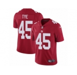 Men's Nike New York Giants #45 Will Tye Vapor Untouchable Limited Red Alternate NFL Jersey
