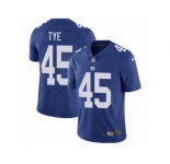 Men's Nike New York Giants #45 Will Tye Vapor Untouchable Limited Royal Blue Team Color NFL Jersey