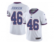 Men's Nike New York Giants #46 Will Johnson Limited White Rush NFL Jersey