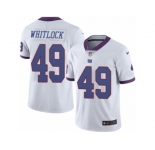 Men's Nike New York Giants #49 Nikita Whitlock Limited White Rush NFL Jersey