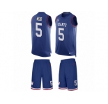 Men's Nike New York Giants #5 Davis Webb Limited Royal Blue Tank Top Suit NFL Jersey
