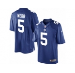 Men's Nike New York Giants #5 Davis Webb Limited Royal Blue Team Color NFL Jersey