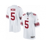 Men's Nike New York Giants #5 Davis Webb Limited White NFL Jersey