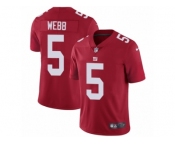 Men's Nike New York Giants #5 Davis Webb Vapor Untouchable Limited Red Alternate NFL Jersey