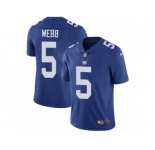 Men's Nike New York Giants #5 Davis Webb Vapor Untouchable Limited Royal Blue Team Color NFL Jersey