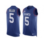 Men's Nike New York Giants #5 Randy Bullock Limited Royal Blue Player Name & Number Tank Top NFL Jersey