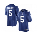 Men's Nike New York Giants #5 Randy Bullock Limited Royal Blue Team Color NFL Jersey